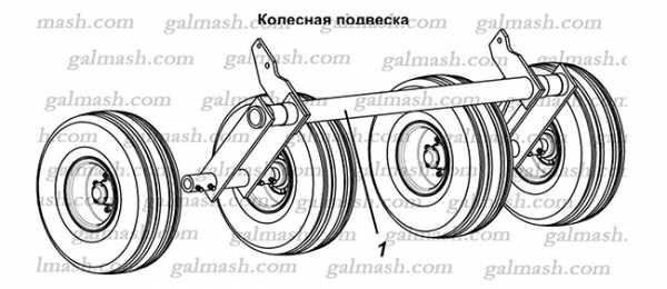 Колесная подвеска для борон БГР Солоха