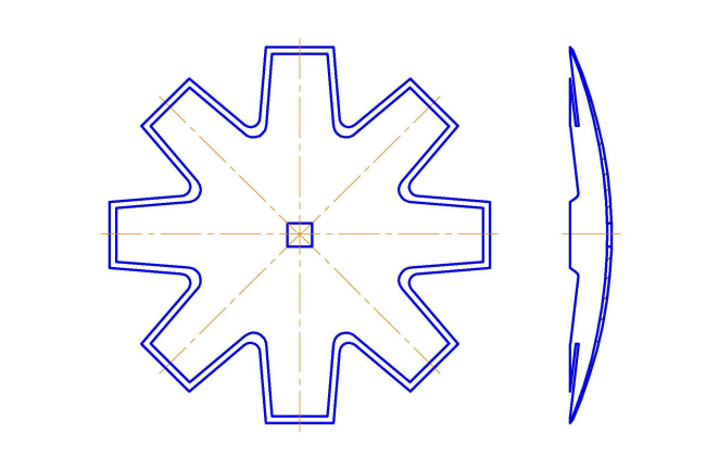 Диск бороны «ромашка» с трапециадальным вырезом